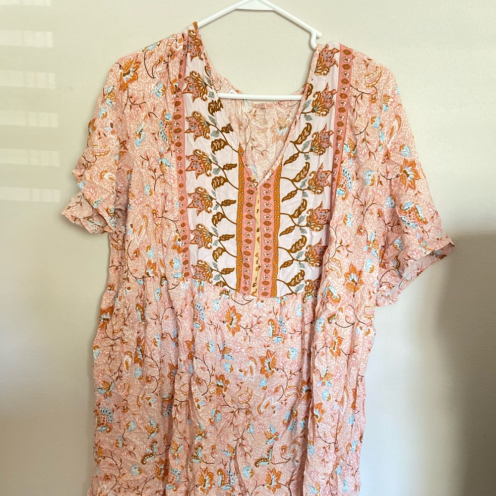 Floral Pink Dress- 4x